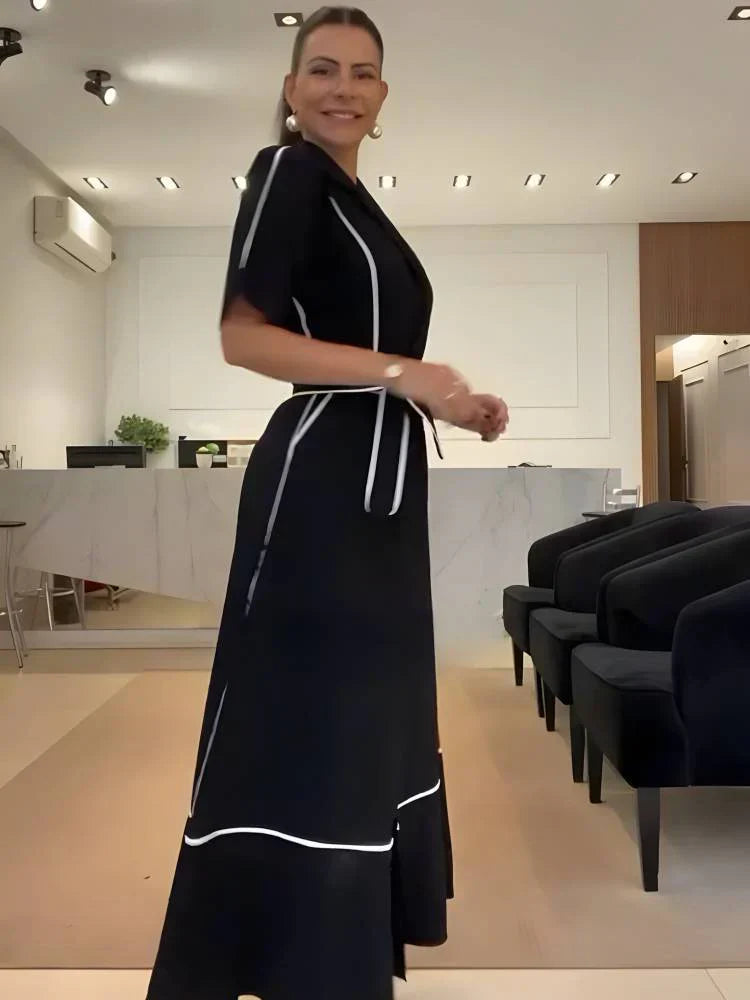 Short Sleeve Bodycon Dress With Belt