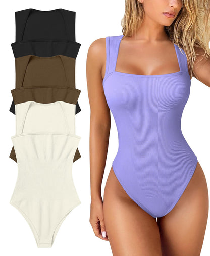 Sleeveless Tummy Tops Bodysuits