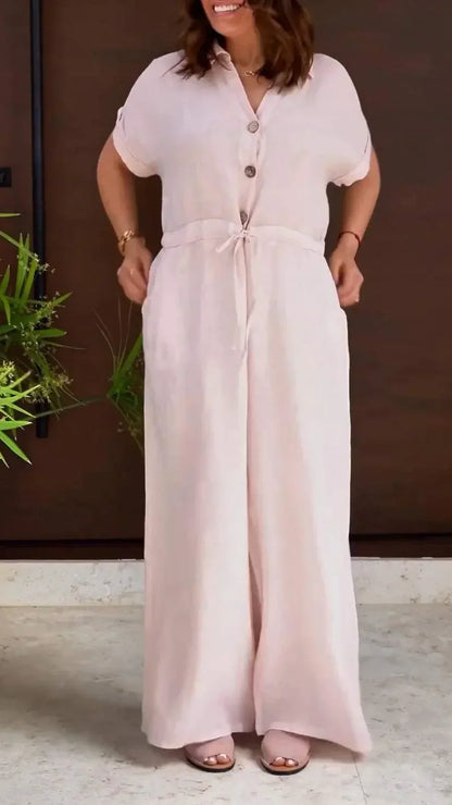 Casual Linen Jumpsuit